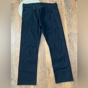 Levi's Men's Black 501 Jeans with Button Fly 38 x 30